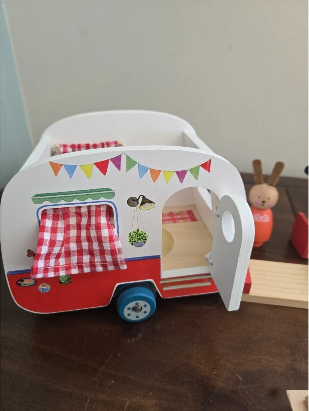 Moulin Roty La Grande Famille 4 Personaggi Wooden Toy Caravan Montessori France